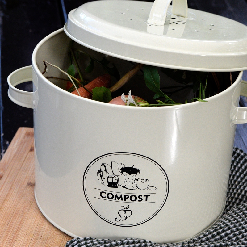 Pojemnik na kompost w kuchni z filtrem węglowym
